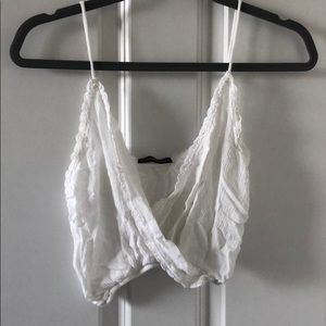 Brandy Melville White Crop Top - XS/S